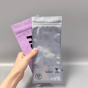 Sacs Ziplock Personnalisés en Mylar Transparent avec Fermeture Éclair sur 3 Côtés pour Cosmétiques et Pinceaux de Maquillage - Product Image 2