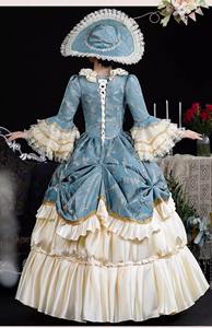 Vestido Medieval Renacentista Rococó para <span class=keywords><strong>Mujer</strong></span> QQWZ125, Vestido <span class=keywords><strong>de</strong></span> Princesa Gótica con Brocado, Vestido <span class=keywords><strong>de</strong></span> Época Gótica - Product Image 5