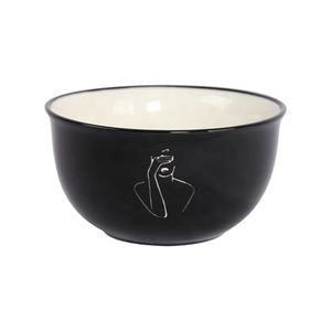 Vajilla de Cerámica de Diseño Moderno y Popular, Línea de Pintura Abstracta, Tazón de Cerámica para Cena con Diseño de Chica para el Hogar - Product Image 4