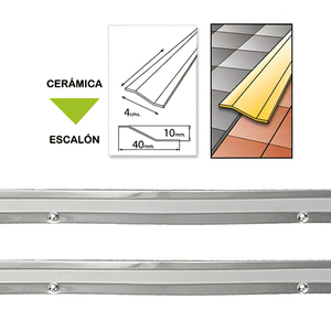 Profilo per Piastrelle in Ceramica in Acciaio Inox Avvitabile 82,5 cm - Product Image 1