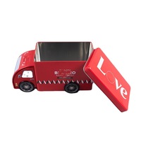 Boîte cadeau en forme de camion pour biscuits et bonbons, boîte en fer blanc, tirelire économique, boîte à chocolat sur le thème de Noël