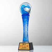 Trophées en cristal personnalisés, trophées en cristal vierges avec service de gravure pour les événements sportifs, les récompenses scolaires et les récompenses d'entreprise