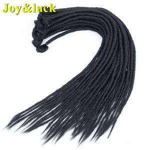 <span class=keywords><strong>Dreadlocks</strong></span> artificiels faits à la main pour femmes/hommes, tresses au Crochet, Extensions de cheveux synthétiques de couleur Pure, prix de gros - Product Image 4