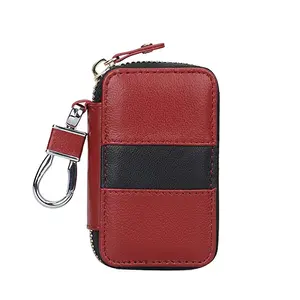 2021 new custom car key holder bag leather man accessories car key wallet with hook