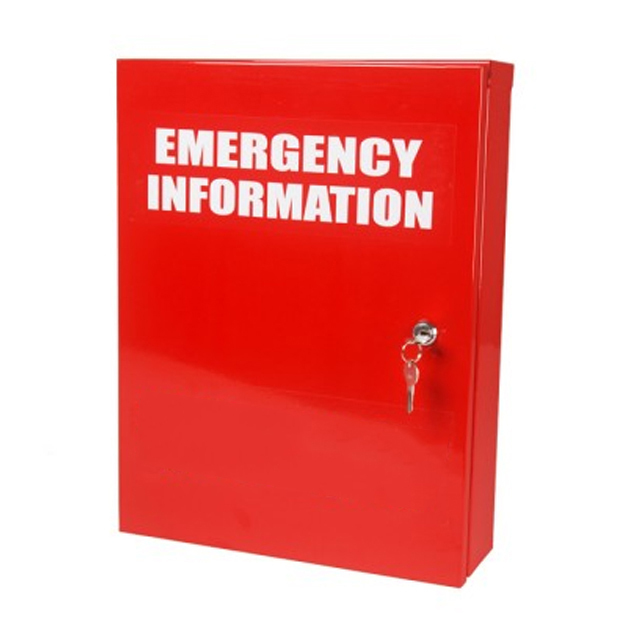 Custom Wall Mounted Metal Manifest And Emergency Information Cabinet