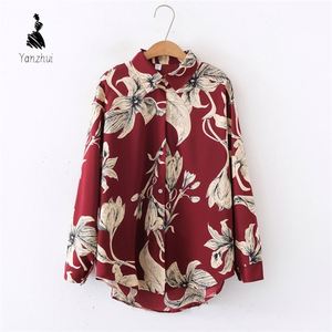 Kemeja Wanita Lengan Panjang Model Longgar Ukuran Besar, Bahan Polyester 120gr,  Cetak 3D,  Penjualan Terlaris,  Kemeja Fashion Wanita - Product Image 6