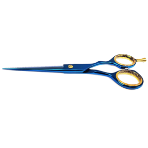 Maclura Professional Stainless Steel Beauty Salon Hair <b>Scissors</b>-Blue Color Blunt Tip Right-Handed Barber Cutting Shears - Product Image 1