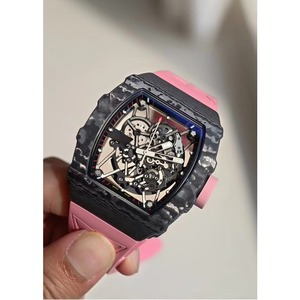Limited Edition 3502 Luxury Fashion Skeleton Carbon Fiber Tourbillon <b>Automatic</b> Mechanical Watch, Suitable for Men and Women - Product Image 3