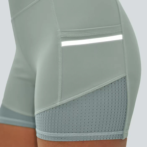 Shorts Deportivos de Malla para Mujer, Personalizados, con Cintura Alta, Tira Reflectante, Ropa Deportiva para Gimnasio, Yoga - Product Image 2