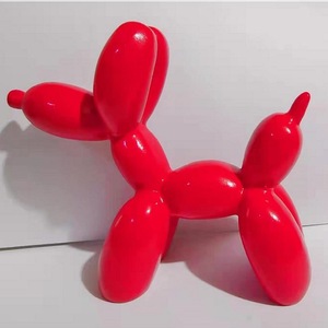 Creative Art Fashion Animal Style Sculpture Black White Dog Resin Balloon Dog Statue Hand-painted French Style Home <strong>Decoration</strong> - Product Image 5