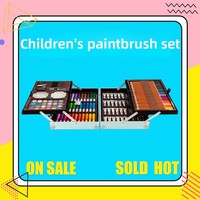 Ensemble de 145 crayons aquarelles en boîte en aluminium, cadeau pour enfants, ensemble complet de dessin et de peinture, anniversaire