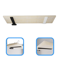 Support triangulaire pour étagère flottante invisible en forme de T mural Support en acier épais en métal enduit de poudre pour armoire murale