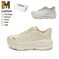 Nuevas Zapatillas Deportivas Chunky Transpirables con Fibra de Carbono para Maratón, Plantilla EVA con Absorción de Impactos para Entrenamiento Deportivo