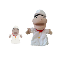 Usine personnalisée unisexe en peluche dessin animé Chef adulte marionnette à doigt personnalisé conception ODM brodé Super doux en peluche conçu sur mesure