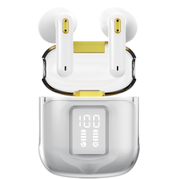 Écouteurs sans fil BT Stereo Mini TWS avec affichage numérique Microphone ENC Écouteurs de sport à réduction de bruit pour jeux vidéo