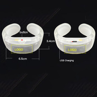 Nouveauté Décoration d'événement Bracelet LED rechargeable par USB Contrôle DMX à distance Bracelets LED lumineux