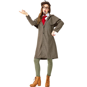 Costumes de <span class=keywords><strong>couple</strong></span> pour Halloween pour adultes, costumes de personnages de films, jeux de rôle, tenues de détective victorien pour femmes - Product Image 6