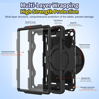 Étuis de tablette de qualité militaire testés contre les chutes pour Lenovo Tab M10 Plus Case Gen 3 10.6 2022 avec sangle de maintien et support rotatif à 360°