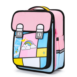 <span class=keywords><strong>2D</strong></span>书包可拆卸式防震减压小学生补救包一袋两用2-6年级学生包 - Product Image 3