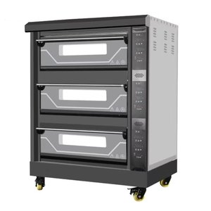 Four à gaz électrique en titane <span class=keywords><strong>noir</strong></span> équipement complet de boulangerie alimentaire panneau informatisé pain fours à pizza cuisson four de pont - Product Image 6