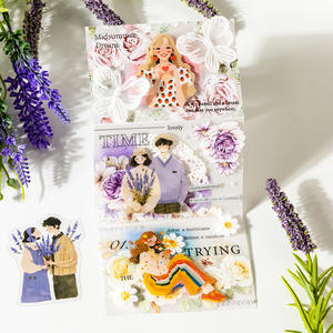 30 feuilles par paquet Pack d'autocollants PET pour personnage à thème de couple Collection week-end de couple 6 options - Product Image 3