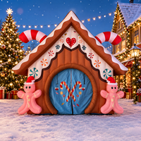 Maison de Noël gonflable en PVC personnalisée, imperméable, pour événements de Noël en extérieur