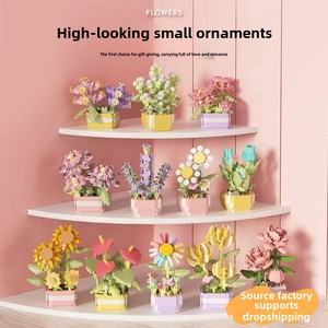 Bloques <span class=keywords><strong>de</strong></span> Construcción <span class=keywords><strong>de</strong></span> Plástico <span class=keywords><strong>de</strong></span> Micropartículas Compatibles con Bloques para Niños, Simulación <span class=keywords><strong>de</strong></span> Rosa Suculenta Ensamblada, Juguete <span class=keywords><strong>de</strong></span> Bricolaje para Escritorio <span class=keywords><strong>de</strong></span> Oficina - Product Image 5