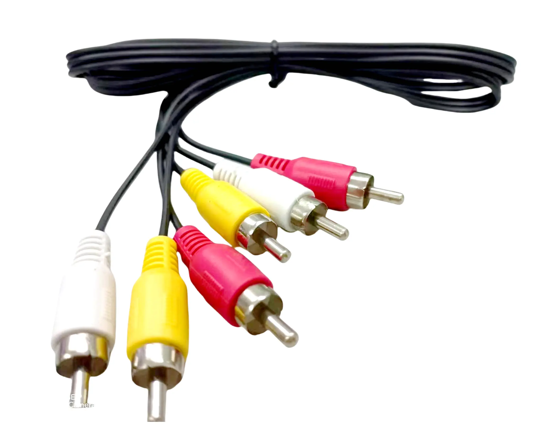 0,8 m 3RCA zu 3RCA stabiles hochgeschwindigkeits-langlebiges schwarzfarbenes hochwertiges audio- und video-AV-kabel