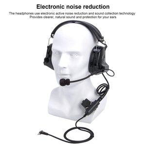 <span class=keywords><strong>Casque</strong></span> spécialisé pour talkie-walkie Motorola GP340 GP338 GP328 GP380, écouteurs supra-auriculaires avec micro PTT et tour de cou extensible - Product Image 4