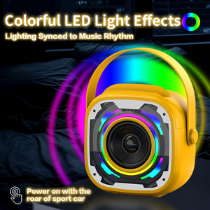 Nouvellement tout-en-un Mini machine de karaoké éclairage couleur Portable intégré <span class=keywords><strong>chanson</strong></span> bureau extérieur petit caisson de basses - Product Image 4