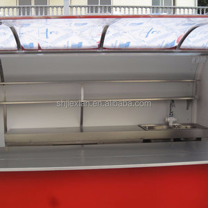 Kiosque mobile pour en-cas en acier inoxydable JX-FR280A avec équipement de cuisson au gaz/électrique et roues à vendre - Product Image 6