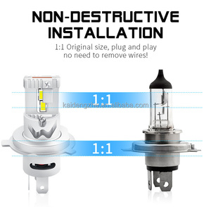 Bombilla Halógena para Faros Delanteros Kaidengzhe H4 12V 60W P43t Ultra Blanca 6000K, Homologada ECE <span class=keywords><strong>R37</strong></span> para Automóviles Europeos, Larga Duración - Product Image 3