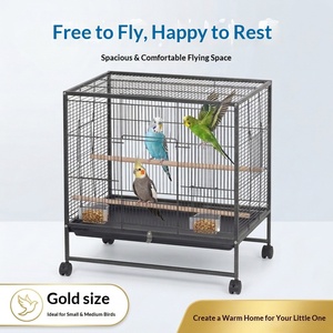 Accessoires pour cage à oiseaux empilables, grande cage de luxe pour perruches, perroquets, paons, et autres oiseaux de compagnie, fournitures pour animaux de compagnie - Product Image 2