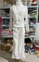 Nouveau Style Automne 2025 Ensemble Survêtement Décontracté Chic et Tendance pour Femmes, Haut et Pantalon Large Uni Taille Haute