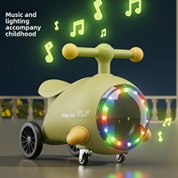 Trottinette Avion pour Enfants à 4 Roues, Voiture à Bascule pour Bébés de 1 à 3 Ans, Véhicule Porteur à Pousser au Pied, Vente Chaude