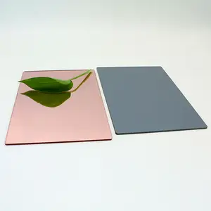 Дешевая цена, акриловый зеркальный лист самоклеящегося розового золота 1 мм тонкое пластиковое компактное зеркало из плексигласа