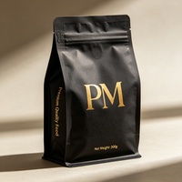 Sachet alimentaire refermable en papier kraft biodégradable et écologique, imprimé sur mesure, avec doublure PLA, pour café torréfié et aliments pour animaux de compagnie
