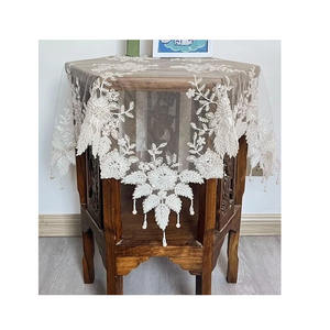 Exquis cloué à la main perles pendentif carré grande <span class=keywords><strong>nappe</strong></span> pour cuisine salle à manger Table basse mariage de noël - Product Image 1