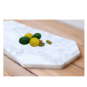Khay đá cẩm thạch tự nhiên không thường xuyên cho trái cây, món tráng miệng và trang trí nội thất màu đen, trắng và xám - Product Image 2