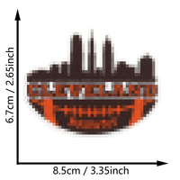 Écussons brodés thermocollants de haute qualité, motif skyline de ville, pour veste et vêtements, idéaux pour les équipes de football américain.
