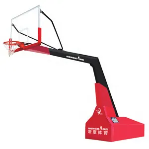 Ring basketball hoop adjustable professional indoor basketball stands electric-hydraulic walking basketball backstop