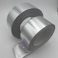 Ruban adhésif en aluminium pour climatisation et réfrigérateur, sans doublure, 48 mm x 600 m, imperméable, auto-adhésif, résistant à la chaleur, ignifuge, pour l'isolation des tuyaux