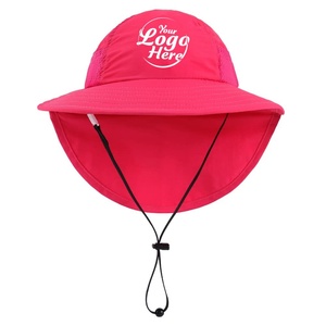 Sombrero de Pescador Ajustable con Protección Solar UPF 50+ para Bebés Niñas, Logotipo Personalizado, Ala Ancha, Protección Solar para la Playa con Diseño de Hojas de Dibujos Animados - Product Image 1