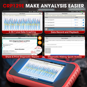 2025 asli X431 CRP129E <span class=keywords><strong>CRP129X</strong></span> empat sistem Alat Pindai diagnostik dengan 8 Resets seumur hidup Gratis Update - Product Image 4