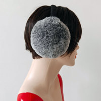 Cache-oreilles chauds d'hiver pour femmes en fourrure de lapin Rex, mignons, en peluche épaisse, anti-froid, polyvalents, modèle EZ-9013, fabriqués en Chine