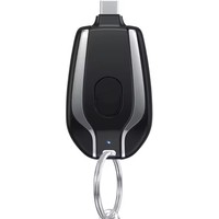 Mini Banco de Energía Portátil, Tipo Llavero, Inalámbrico, Retráctil, con Conector Tipo-C, para Emergencias