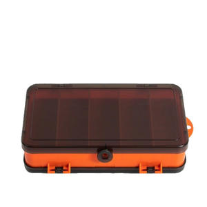 Caja de señuelos de doble cara Ztc436, almacenamiento de aparejos de pesca de plástico, 17,7 cm x 10 cm, accesorio universal naranja - Product Image 2