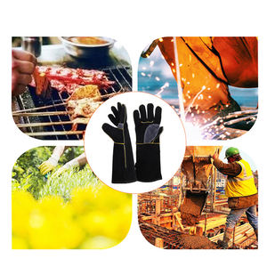Guantes <span class=keywords><strong>de</strong></span> trabajo <span class=keywords><strong>de</strong></span> seguridad para la construcción Manoplas <span class=keywords><strong>de</strong></span> horno <span class=keywords><strong>de</strong></span> cuero resistentes al calor y al fuego y agarradera para estufa <span class=keywords><strong>de</strong></span> horno <span class=keywords><strong>de</strong></span> parrilla y soldador Mig <span class=keywords><strong>de</strong></span> barbacoa - Product Image 2