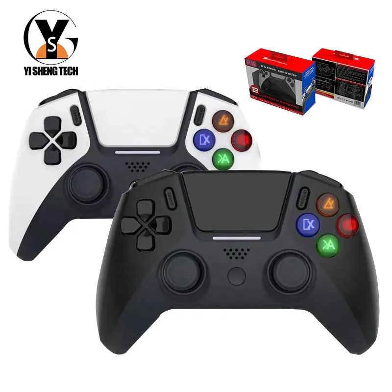 2024 Wireless Remote Bluetooth LED Light Gamepad Double Vibration Six Axis Gyroscope Game Controller for PS3 PS4 PS5 Slim Pro