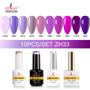 Neiss Ensemble de <span class=keywords><strong>vernis</strong></span> à ongles en gel écologique de haute qualité Nouvelle formule Ensemble de manucure et de pédicure semi-permanent à nivellement automatique de style français - Product Image 4